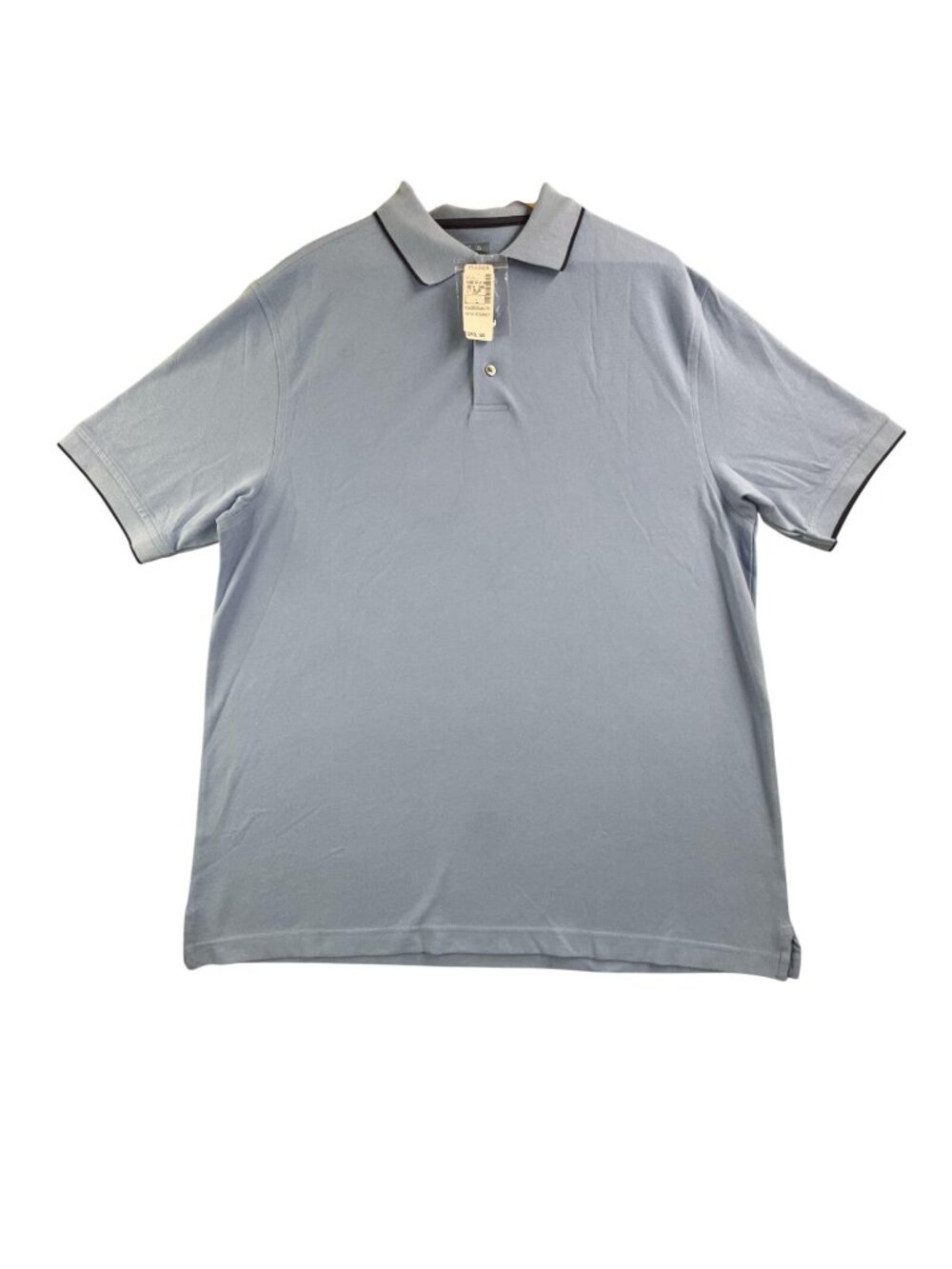 Jos. A Bank Stays Cool Polo Shirt Mens Large Light Blue Stretch Knit Golf Preppy